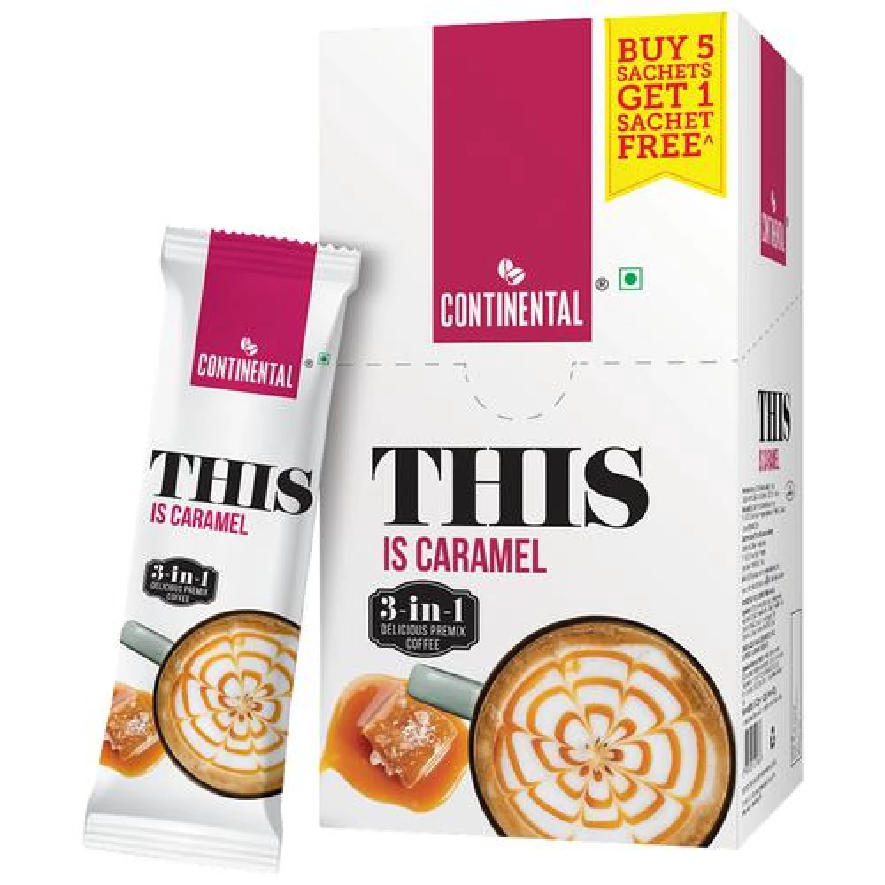 Continental This Caramel 3-In-1 Premix Instant Coffee, 22 g (Buy 5 Get 1 Free )-1.webp